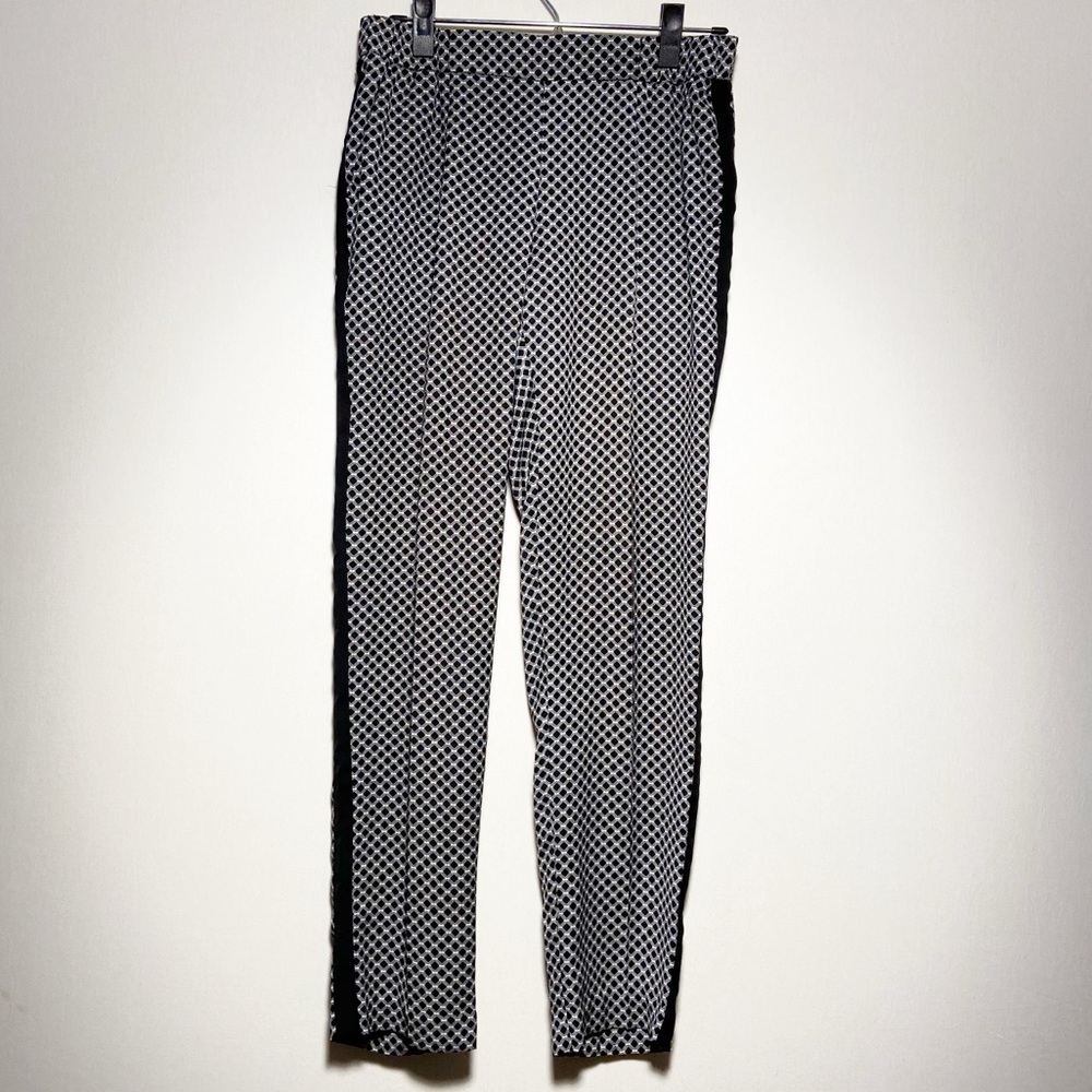 Worthington‎ Womens Pants Black and White Geometric Slim Fit Size Small